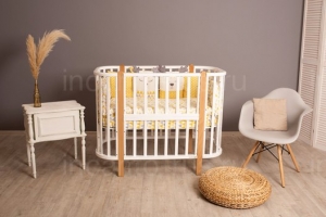 NU Кроватка детская Incanto Nuvola 3 в 1 цвет белый/бук 